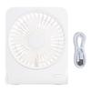 Настольный вентилятор 3 скорости Низкий уровень шума Портативный Перезаряжаемый Мини-вентилятор для автомобиля Дома Кемпинга Белый