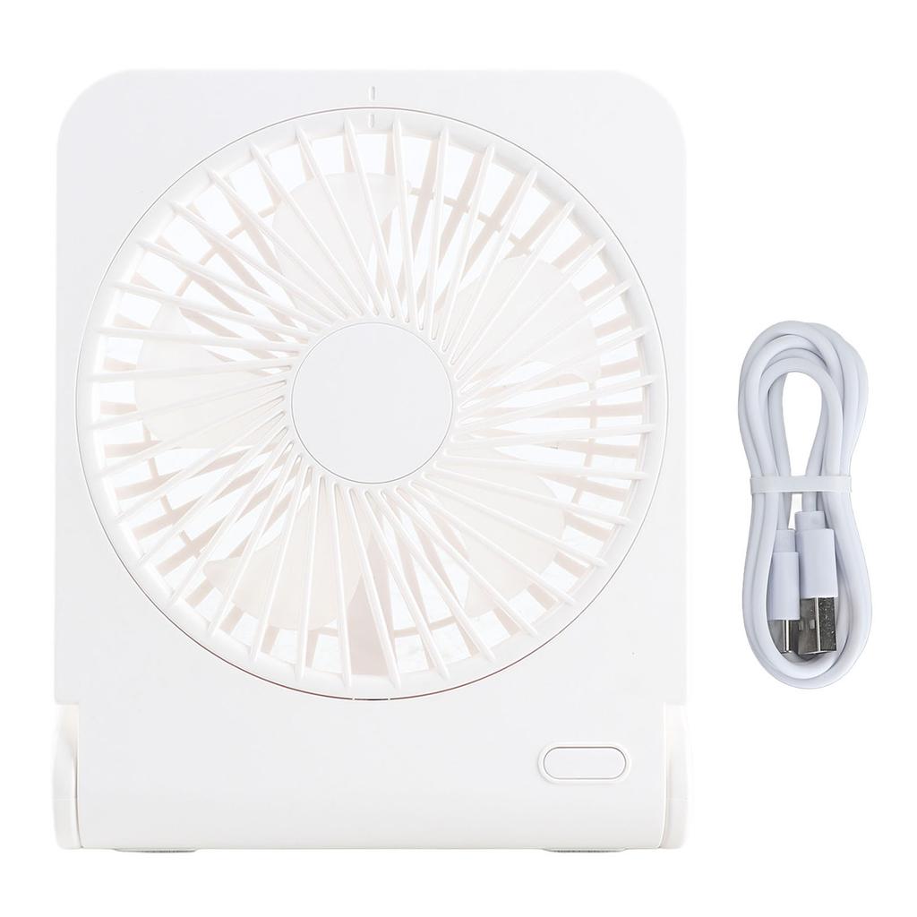 Настольный вентилятор 3 скорости Низкий уровень шума Портативный Перезаряжаемый Мини-вентилятор для автомобиля Дома Кемпинга Белый