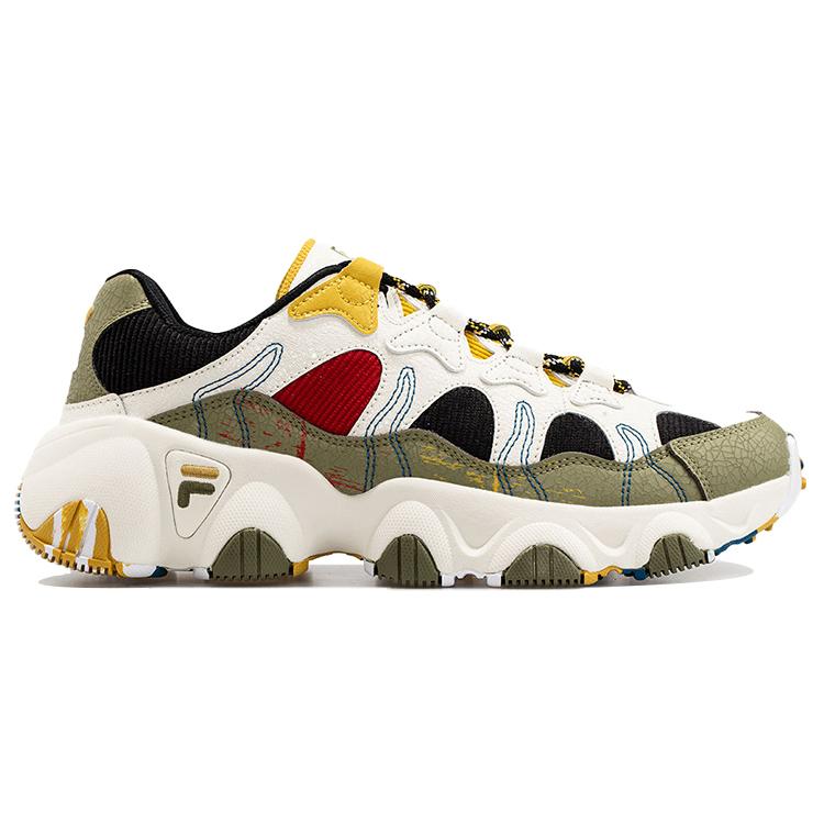Fila Fusion Сетчатая ткань Синтетическая кожа Ретро Удобные Амортизирующие Прочные Низкие Повседневные Кроссовки Мужские кроссовки T12M041104FWD