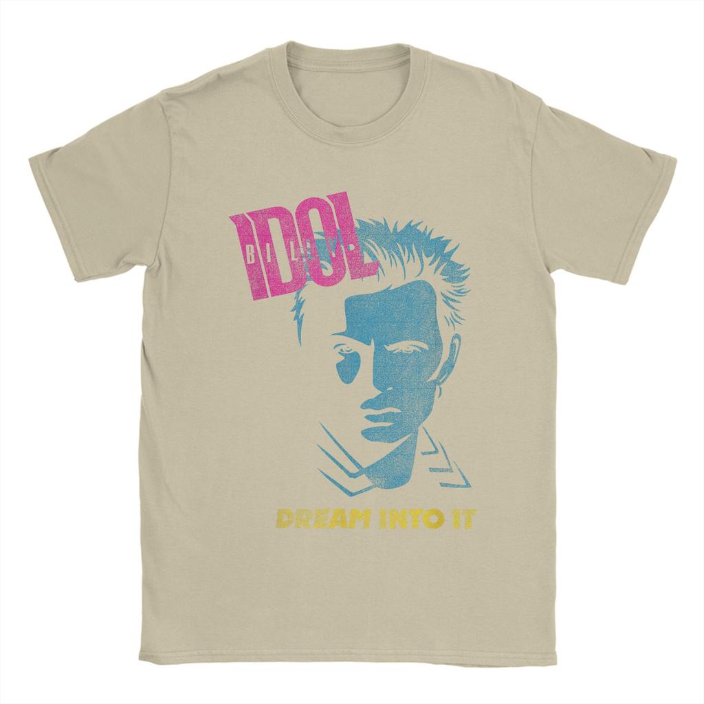 Билли Айдол Английский Певец Альбом Футболки Мужские 100% Хлопок Мода для Мужской Футболки Круглый Вырез Футболки Короткий Рукав Одежда Оригинал