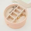 Leather Jewelry Packing Bag Mirror Mini Jewelry Display Box Simple Jewelry Holder Handbag  Travel