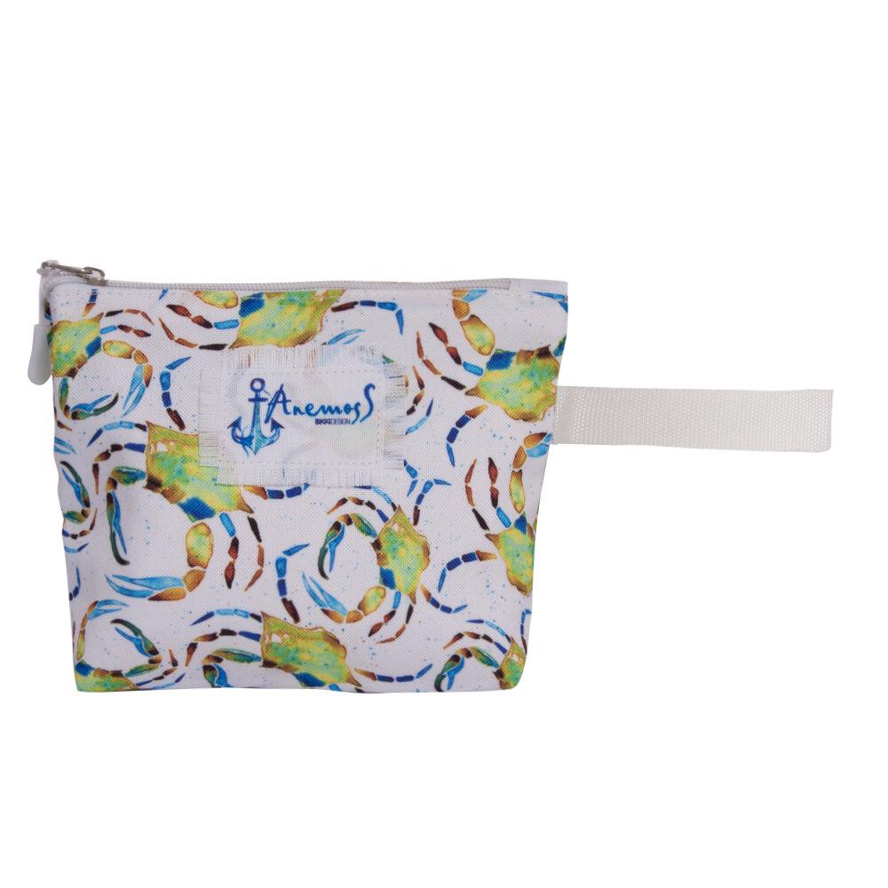 AnemosS Crab Patterned Multi Color Makeup Bag