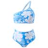European and American retro ethnic bohemian bikini mesh round skirt three-piece vacation beach multi-color swimsuit women