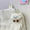 Squeezing White Cloud Doll Plush Pendant White Plush Pendant Cute Keychain Squeaking Endorsement Bag Cute Doll Key Ring