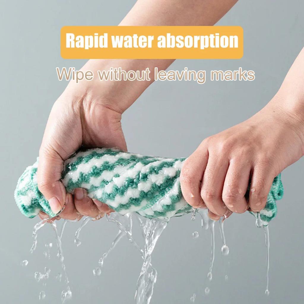 5pcs Kitchen Dish Cloths Soft Absorbent Dish Rag Reusable Dish Towels Household Washable Cleaning Cloth Housework Clean Towel