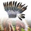 Indian Artificial Feather Headdress Headwear Trendy Lightweight Hat Cosplay for Stage
