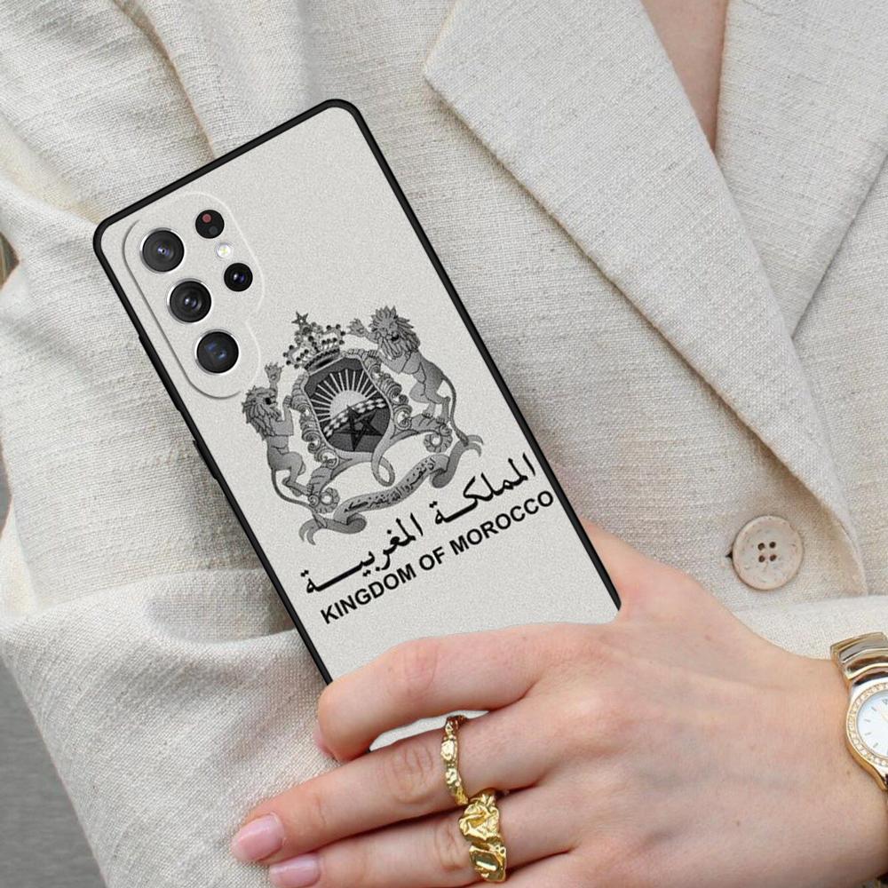 Morocco Flag Coat Of Arms Cell Phone Case for Samsung Galaxy S26 Ultra S25 S24 S23 S22 S21 S20 Note10 Cover