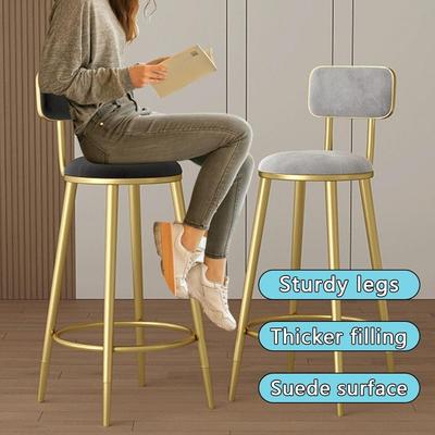 75/65 см барные стулья со спинками для столовой, высокие стулья для кафе, легкие роскошные кованые стулья