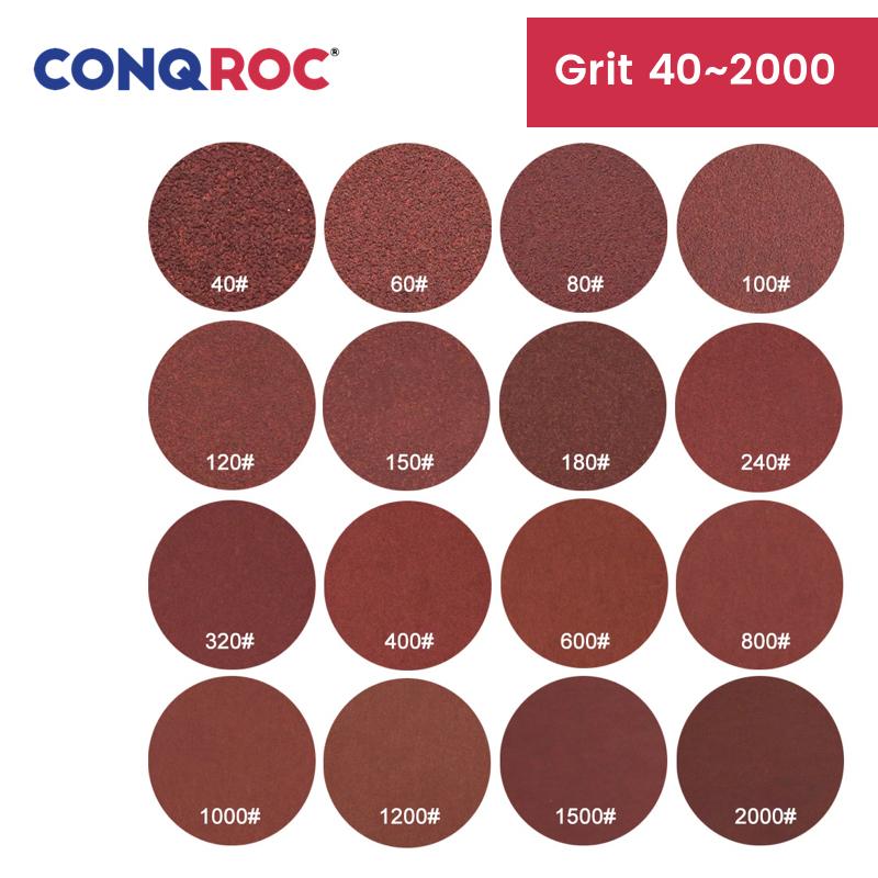 100mm(4-Inch) Sanding Discs Aluminum Oxide Hook and Loop Sanding Papers 100-Piece Grit P40~2000