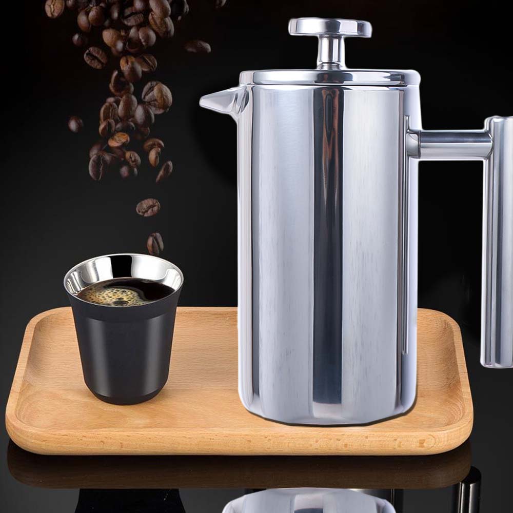 Double Walled French Press Coffee Maker 350ml Coffee Press Filter Pot Brewing Teapot  For Home