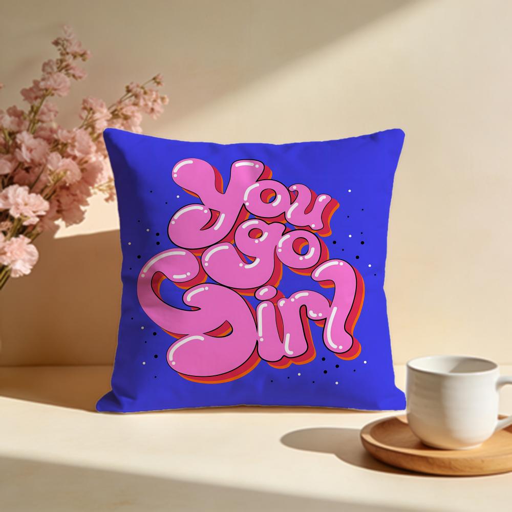 Inspiring Motivational Quote Cushion Cover Soft Pillow Cases for Home Bedroom Living Room Sofa