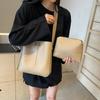 Two-Piece Bag Set Vintage Large Capacity Shoulder Bag Women's Soft Leather Handbag Crossbody Bucket Bag