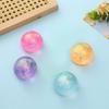 1/4Pcs Glitter Stress Relief Ball Toy Transparent Multicolor Squeeze Sugar Ball Portable Travel Home Office Anxiety Relieving Fidget Ball