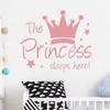 Принцесса спит здесь настенные наклейки корона звезды настенные наклейки для гостиной девушки спальня домашний декор ARI