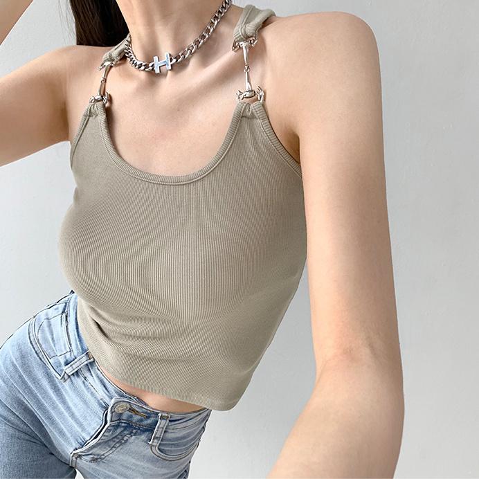 Укороченные топы на бретельках с металлическим крючком, женские дизайнерские сексуальные черные футболки с запахом, модный облегающий жилет, летние топы Urbano Slim Body