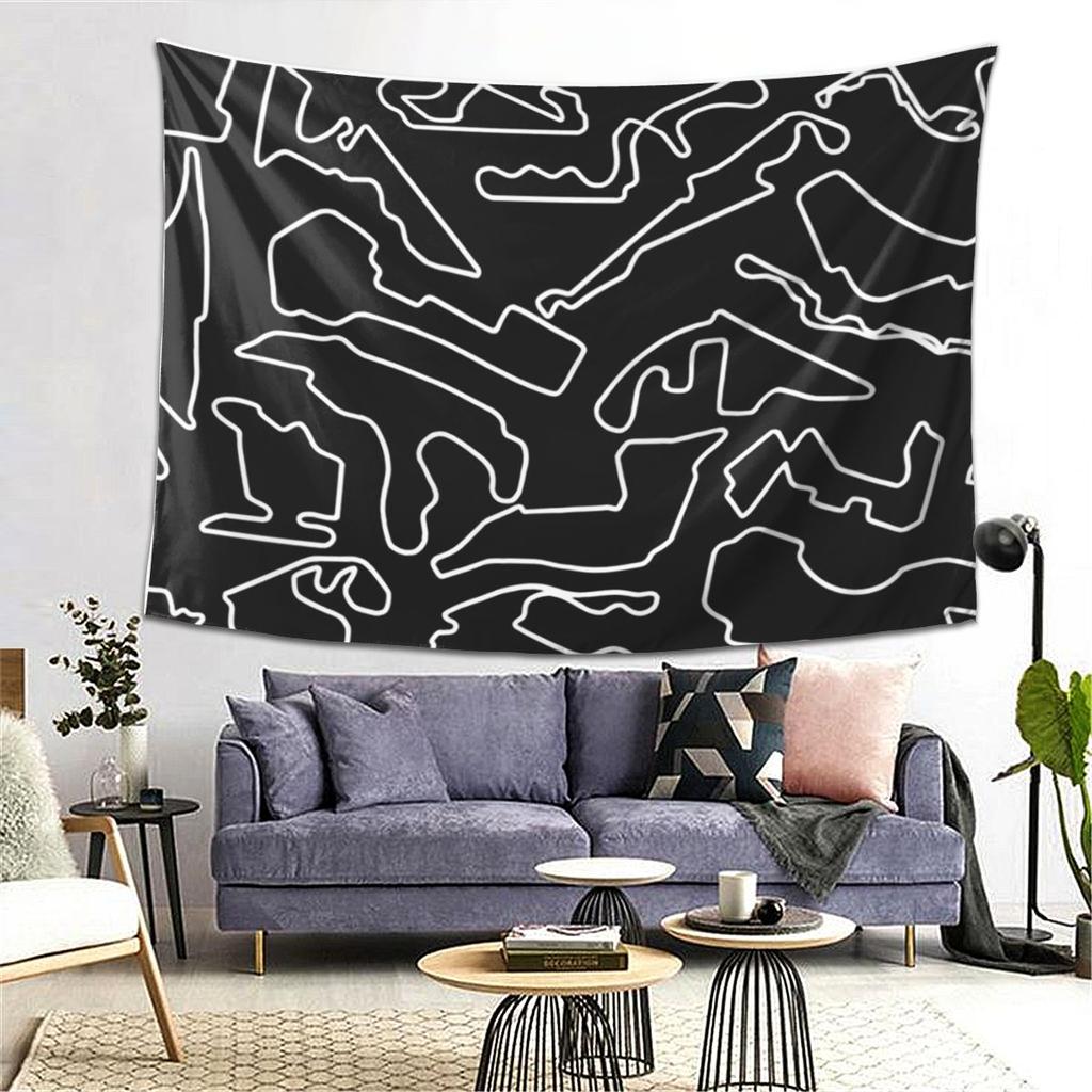 F1 2023 Tracks Tapestry Wall Hanging Aesthetic Home Decoration Tapestries for Dorm Room