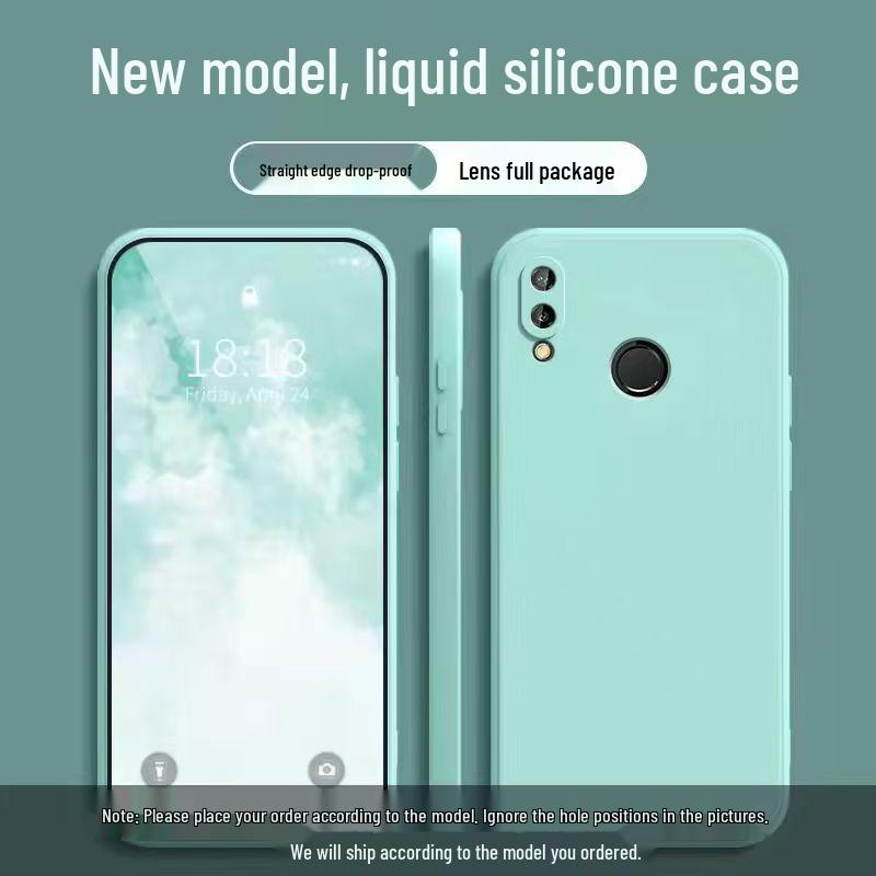 Чехол из жидкого силикона Huawei Nova 3i, ударопрочный - Простой, приятный для кожи, однотонный чехол