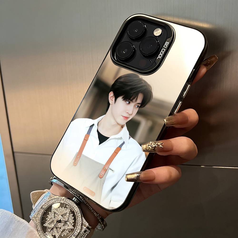 C- Чэнь Чжэюань-Актер Чехол для телефона для iPhone 17,16,15,14,13,12,11 Plus Pro Max Цветной Серебряный Чехол для телефона