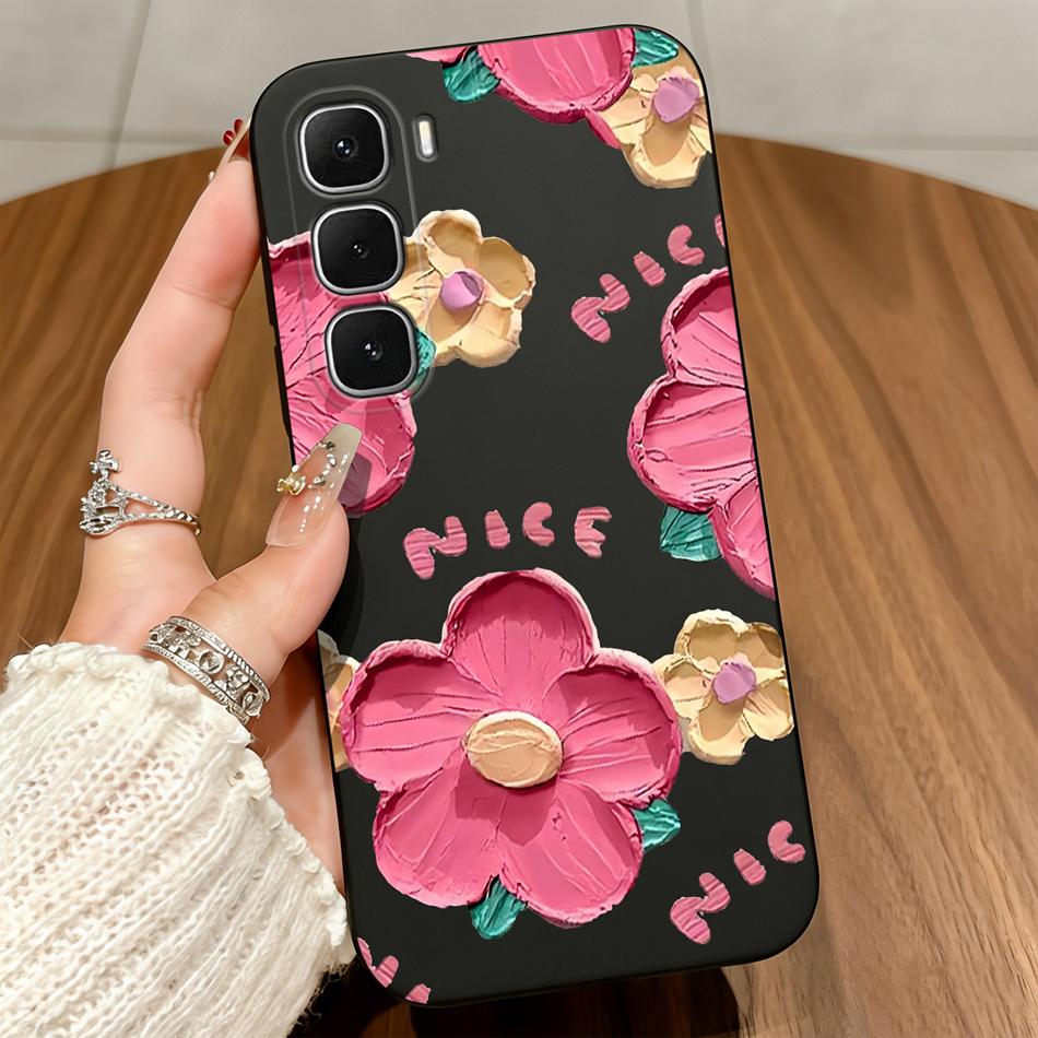 Для infinix Hot 60 50 Pro Plus 60i 50i 40i 30i 20i 20S Hot 20 30 Play 4G 5G Чехол для телефона Лилия Цветочный Матовый Ударопрочный Мягкий Funda