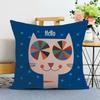 Cartoon Animal Print Decorative Pillowcase Bedroom Living Room Square Cushion Pillowcase
