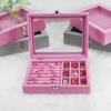 New Transparent Window Large Capacity Jewelry Storage Box, Simple And High-End Ring Necklace Jewelry Storage Display Box