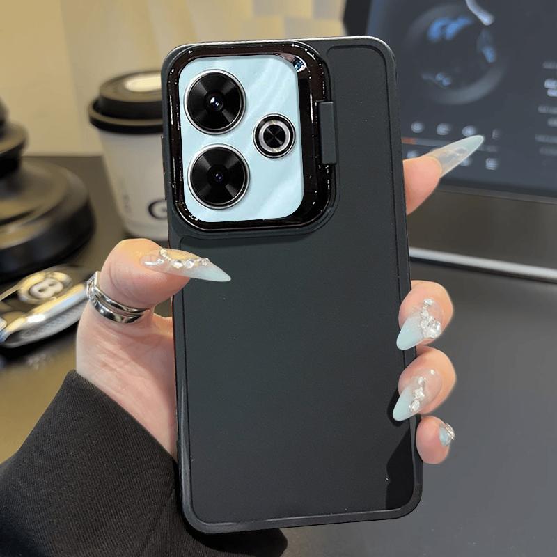 Подставка для камеры, однотонный мягкий чехол из ТПУ для Xiaomi Poco F6 X6 Pro M6 X5 Redmi Note 13 12 11 Pro 10, матовый противоударный защитный чехол для объектива телефона