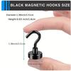 6 шт. Сильные магнитные крючки Без пробивания Настенный магнитный крючок для ключей, пальто, вешалка, органайзер для кухни, холодильника, ванной комнаты, офиса