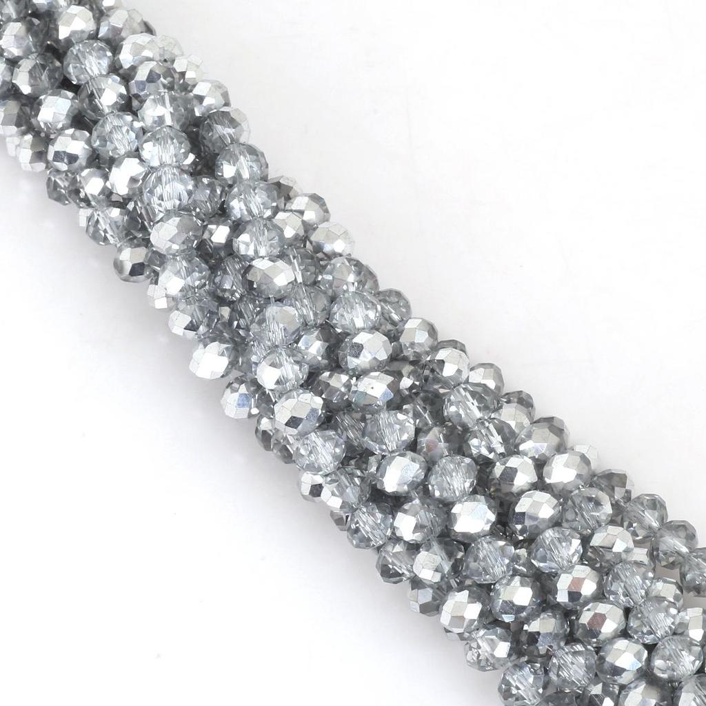 30-200Pcs Rondelle Austria Faceted Crystal Glass Beads Loose Spacer Beads for Jewelry Making