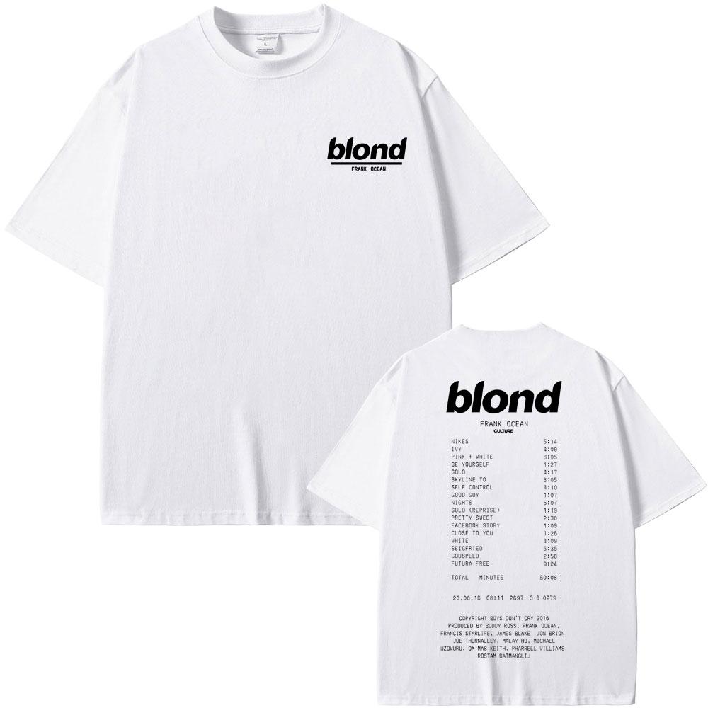 Футболки оверсайз с рэпером Фрэнком, графическая футболка с блондинкой, футболка в стиле хип-хоп с океаном, унисекс, модные футболки с коротким рукавом, мужская винтажная уличная одежда