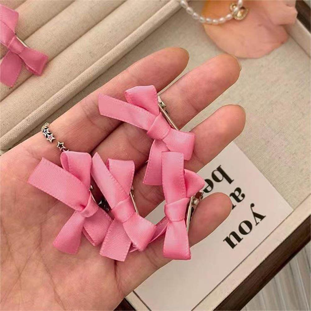 Set Lolita Cloth Y2K Balletcore Hair Clips Balletcore Bow Hairpin Hair Accessories Hair Barrettes