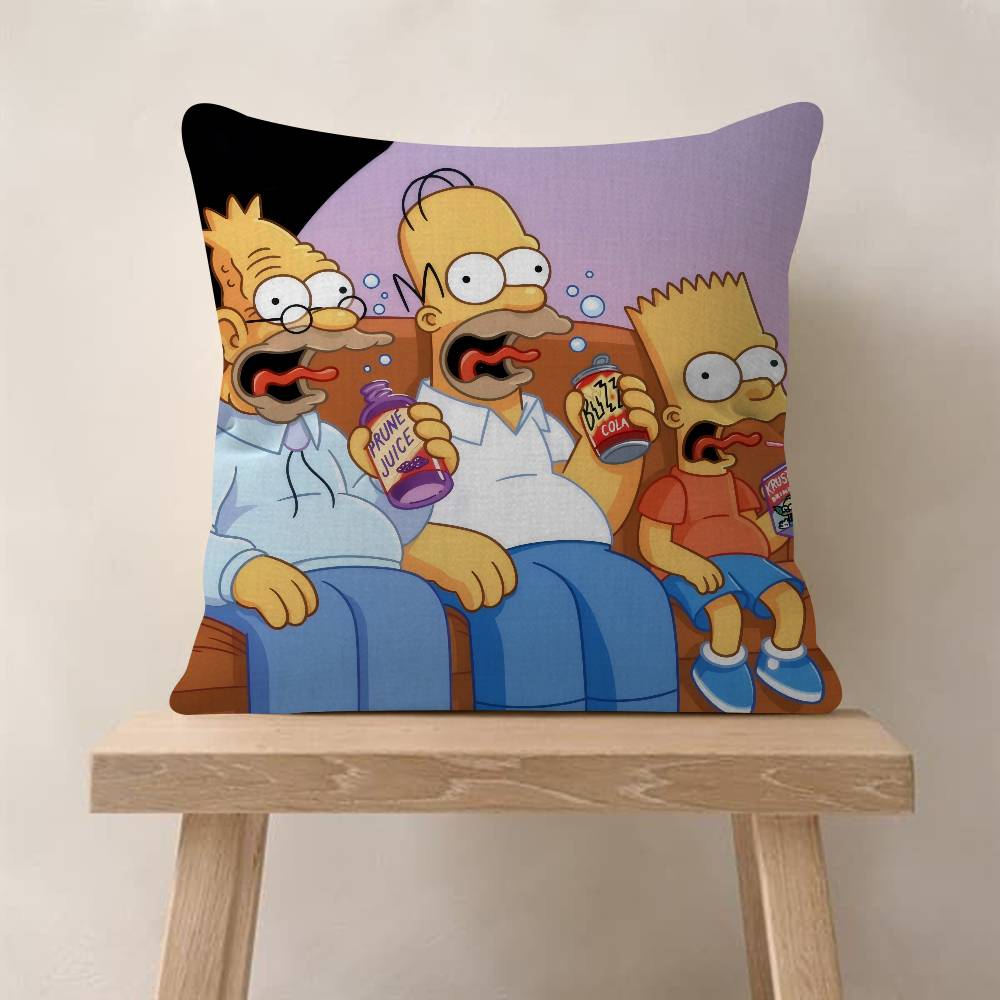 Cartoon The movie SSimpsons Pillow Cushion Cover Pillowcase Living Room Sofa Home Decor Customized