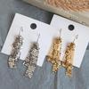 Exquisite S925 Silver Needle Sequin Tassel Dangle Earrings - Elegant European & American Fashion Long Hoops