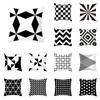 Simple Black and White Plaid Geometric Wave Pattern Cushion Cover Home Living Room Sofa Decorative Pillow Pillow Cover