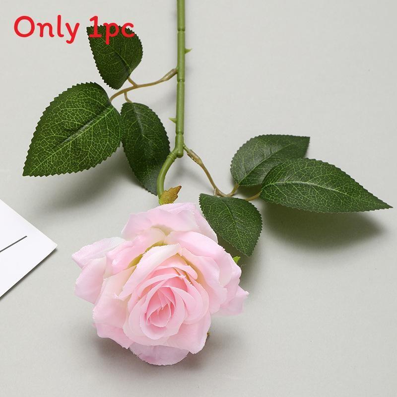 Artificial Silk Rose Bouquet For Wedding Decor Photography Props Home Use
