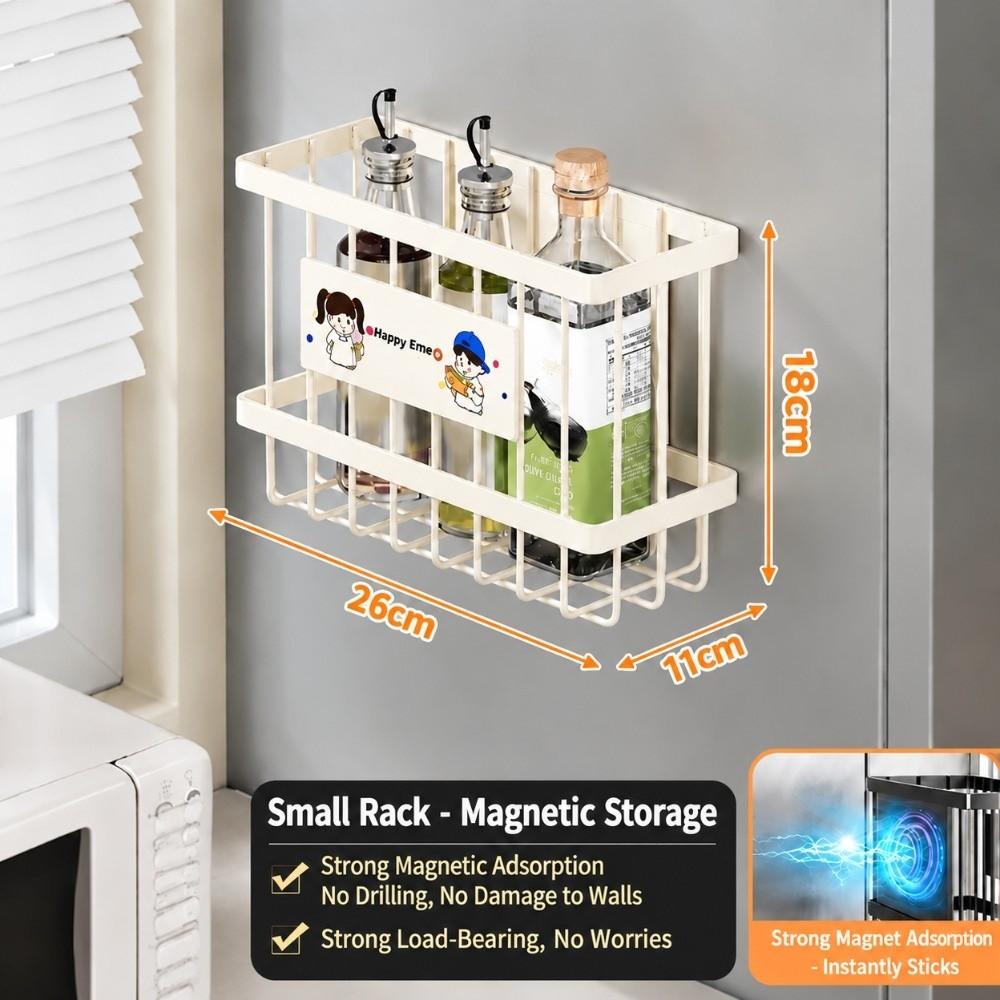 Space Saving Fridge Storage Box Metal Storage Rack Durable Refrigerator Shelf