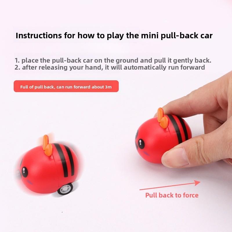 Childrens Cartoon Bunny Mini Pull Back Car With Animal Design For Kids Playroom Decor