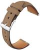 Ремешок для умных часов 18 мм Натуральная кожа Кожаный сменный ремешок [monomam] Женский (Ширина ремня 18 мм) (Античный верблюд)