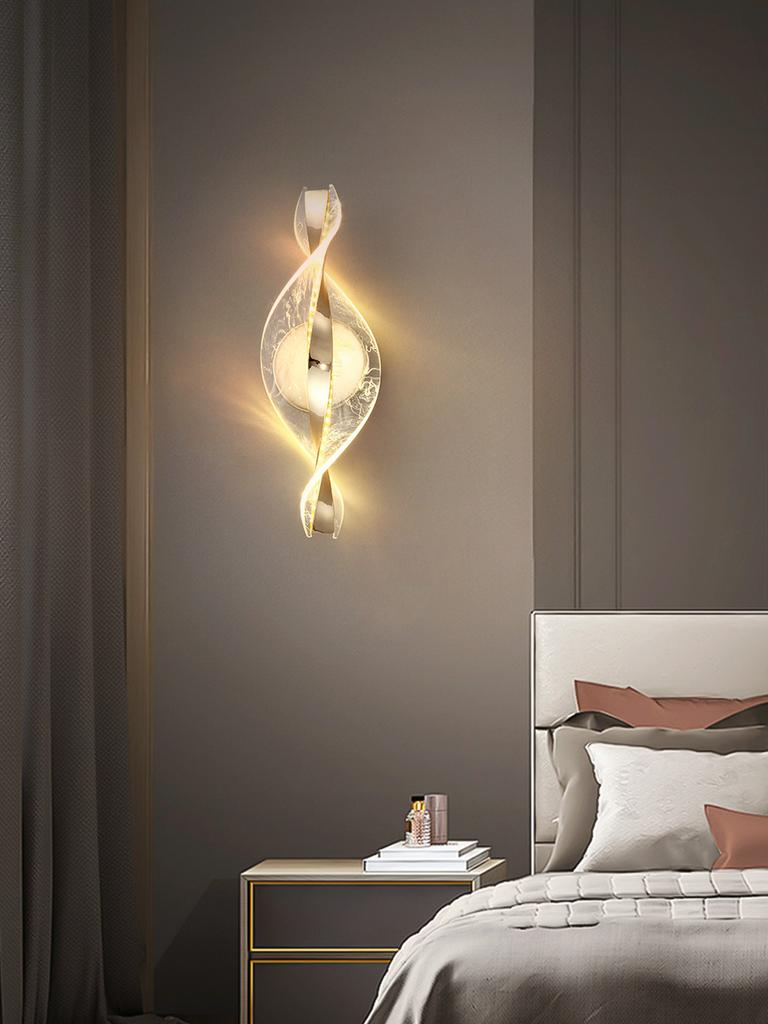 Luxury LED Modern Acrylic Gold/Black Wall Sconce,Hallways,Bedroom Night light,Outdoor Interior Lighting Wall Lamp Home Decor