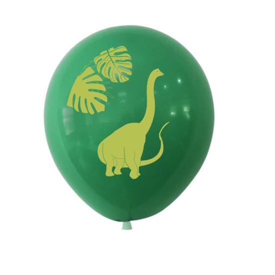 1 Set 12Inch Emulsion Dinosaur Balloon Set Happy Festival Birthday Balloons Kit for Home