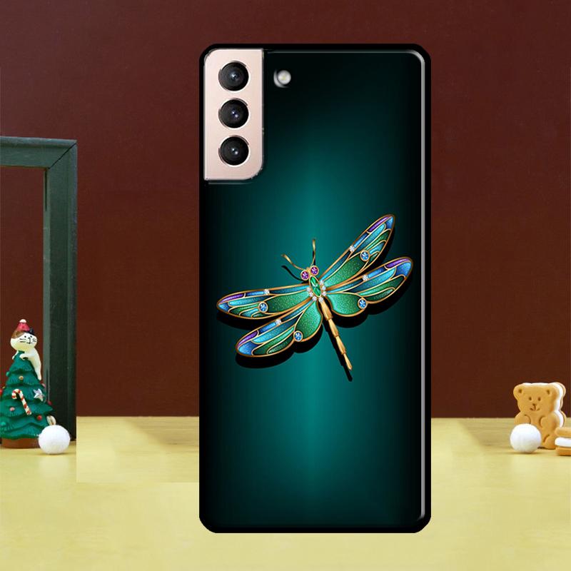 Чехол-Арт с изображением Стрекозы для Samsung Galaxy S23 S22 Ultra S21 Ultra S21 FE S9 S10 Note 10 Plus S20 FE Задняя крышка