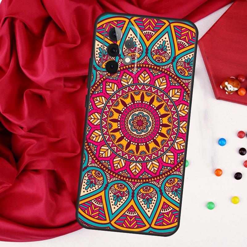 Цветочный дизайн мандалы для Samsung Galaxy A15 A55 A53 A33 A35 A22 A32 A52 A54 A34 A14 A56 A36 A26 A16 A05 A06 Чехол