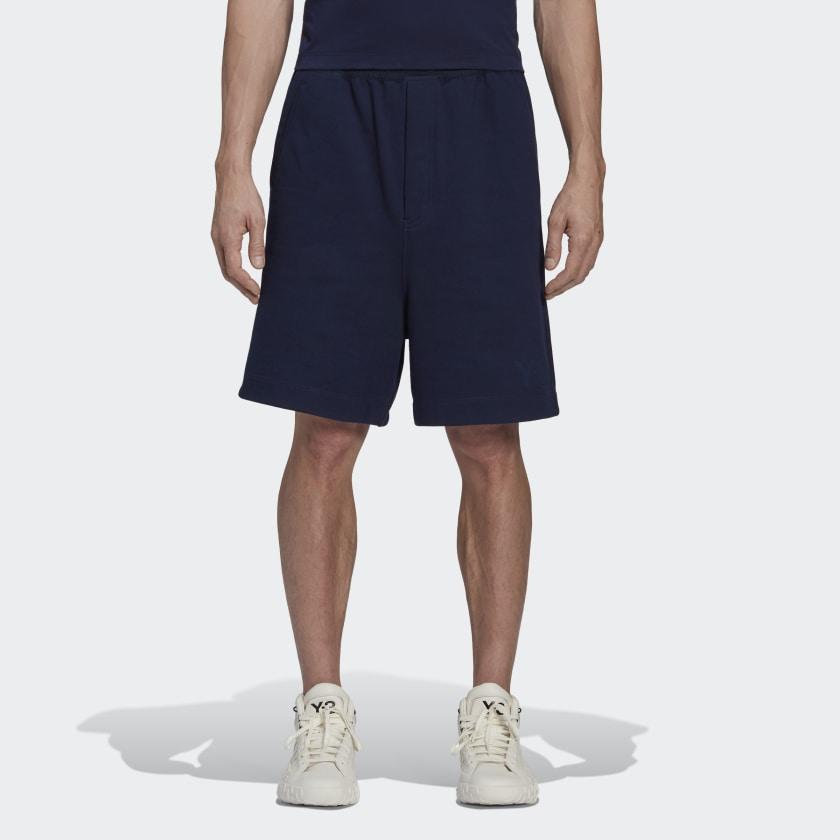 Y-3 Свободный крой, повседневные шорты с завязками и логотипом, мужские шорты синего цвета GV4153