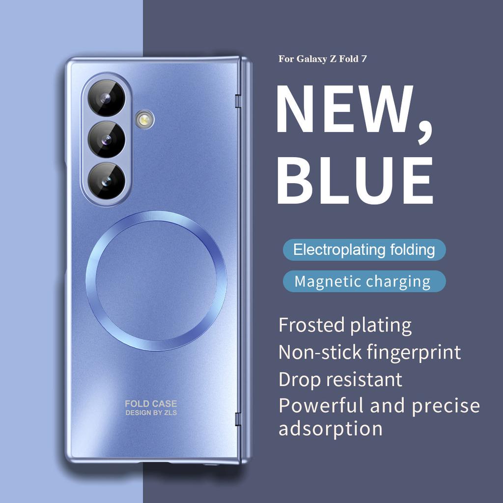 Z Fold 7 6 Case Magnetic Hinge protection Full Coverage Tough Case Anti-Fingerprint Shock Proof shell plain Anti-Fingerprint