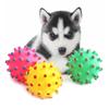 Interactive Play Elastic Teeth Cleaning Funny Pet Toys Squeaky Sound Soft Rubber Dog Chew Ball