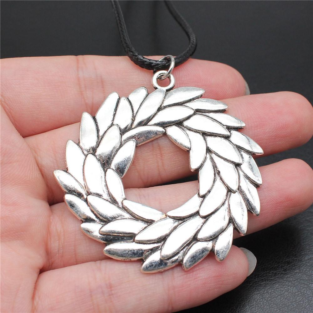Креативное кожаное ожерелье-цепочка с металлическим кулоном в виде листа и цветка для женщин - Идеально для Дня святого Валентина