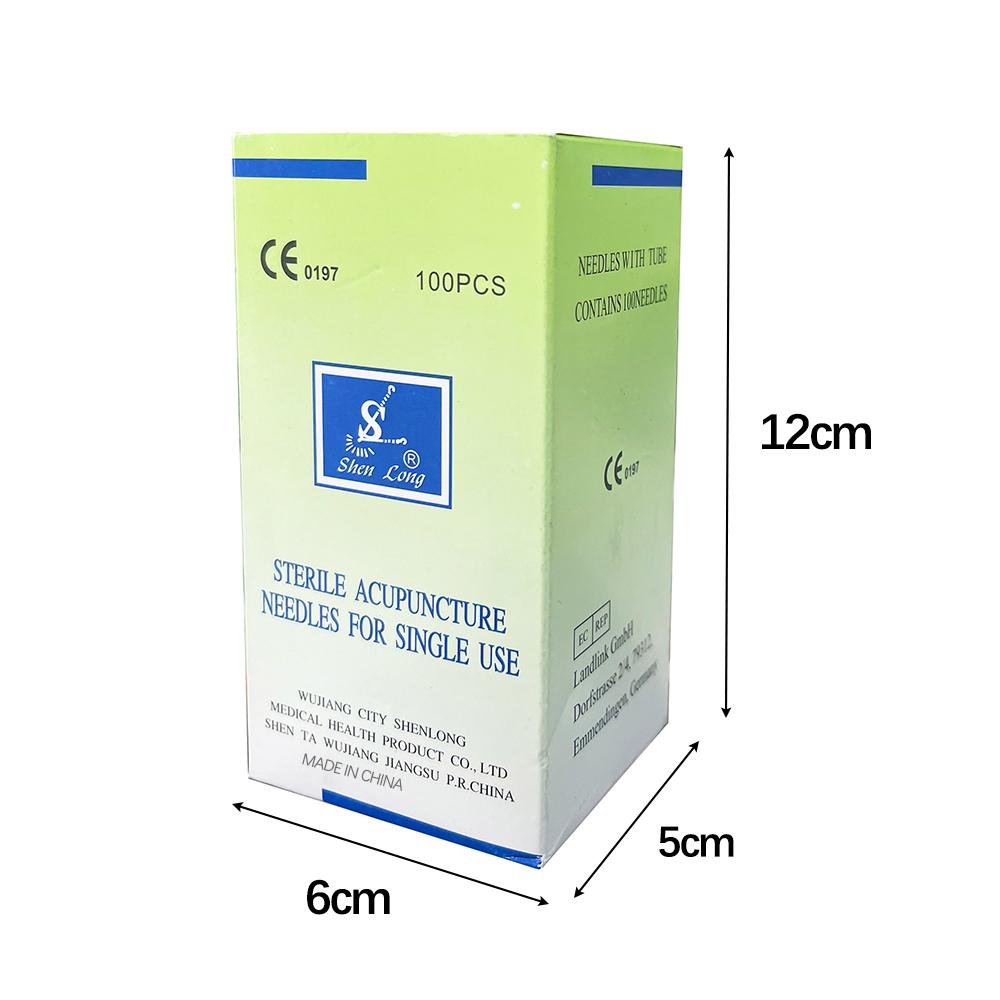 100PCS Dry Needing SHENLONG Brand Sterile Stainless Steel Acupuncture Needles with Tube