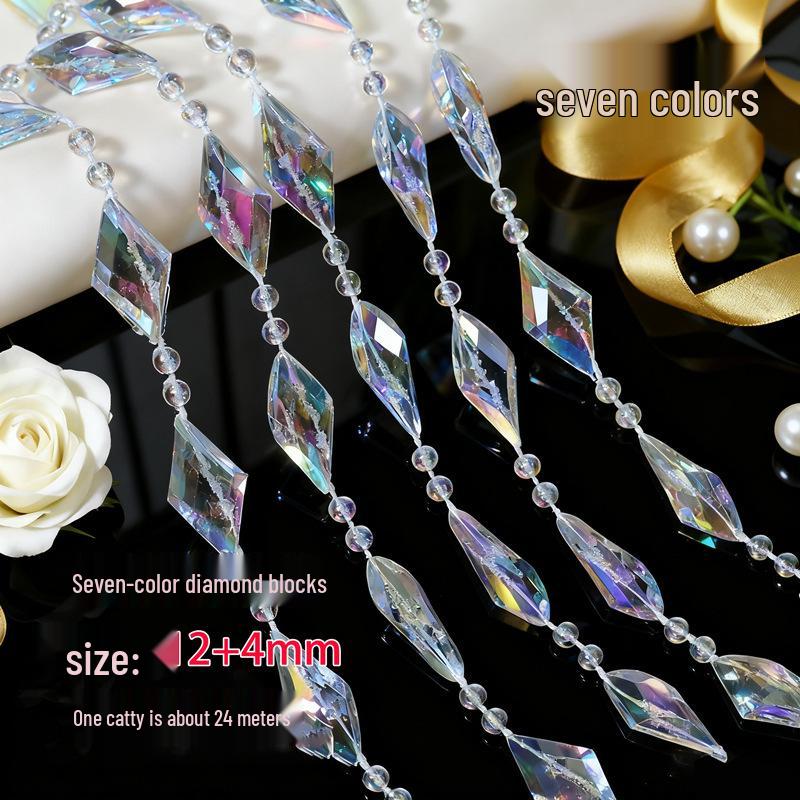 Акриловые бусины НЛО 10 мм для свадебной гирлянды, украшения прохода или люстры