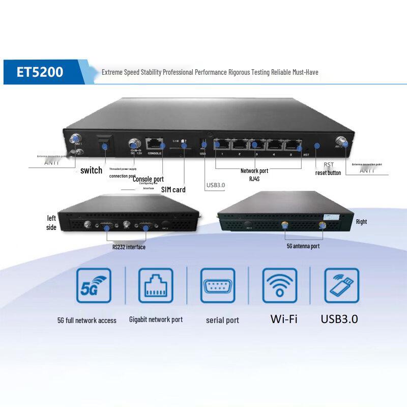LUOXinG ET5200 5-Port Gigabit Computing Gateway