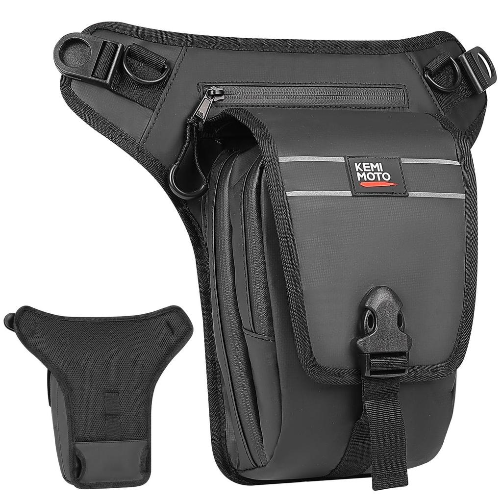 KEMIMOTO Motorcycle Leg 2L Leg Divider Multifunctional Waist Adjustable for Outdoor Activities and Commuting Bag, Capacity, Pouch/Hip Bag,