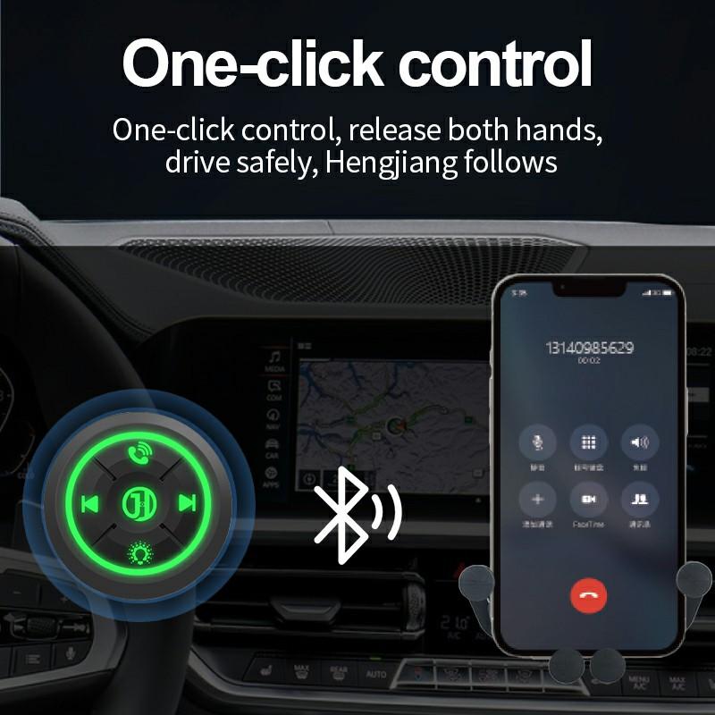 Bluetooth 5.3 Беспроводная кнопка дистанционного управления на руле автомобиля Универсальная для руля мотоцикла/велосипеда Медиаконтроллер